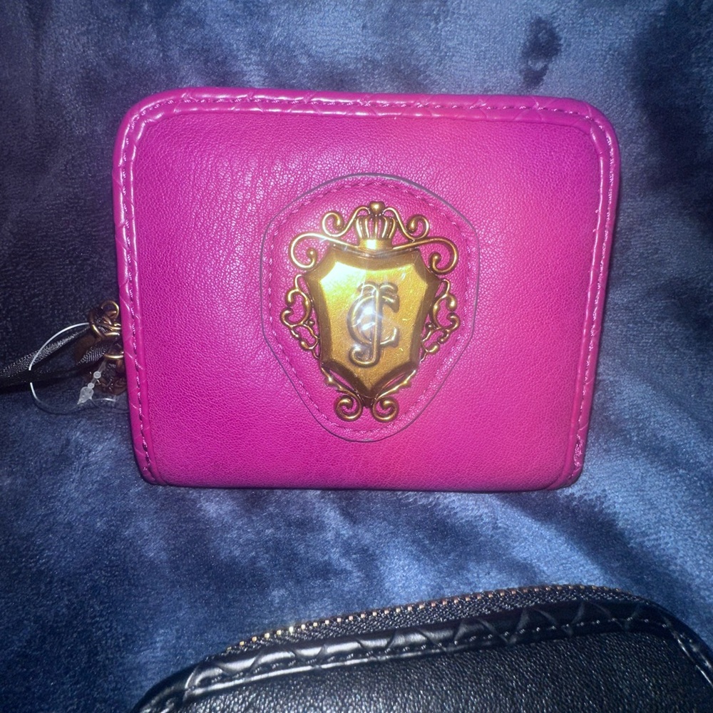 Juicy Couture plumb berry Wallet with Gold Emblem